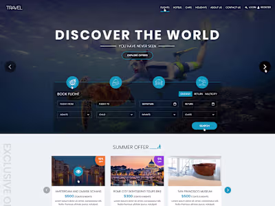 Travel Booking Website Re-design