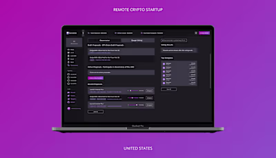 SaaS Dashboard for Crypto Startup