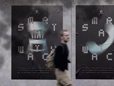 
Smartwatch futuristic advertising design