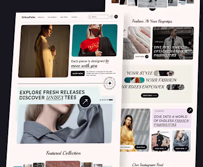 UrbanPluse - E-commerce brand landing page