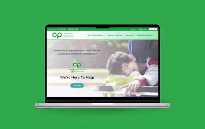 Website design for cerebral palsy nonprofit