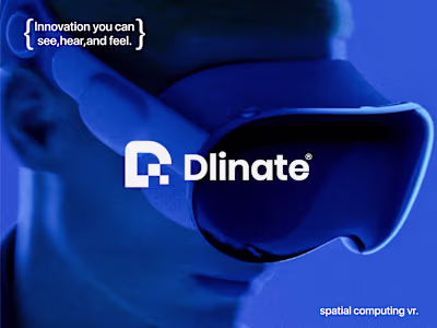 Dlinate Digital VR Headset Logo and Brand Identity