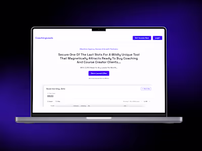 CoachingLeads - Landing Page