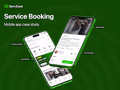 ServEase - Service Booking Mobile App Design