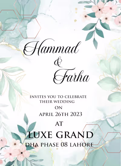 Wedding Card Design.