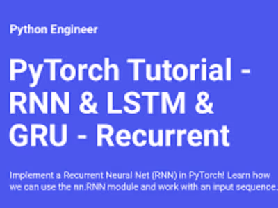 Long Short-Term Memory (LSTM) neural network in PyTorch