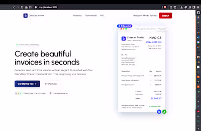 Hero Section for the Invoive Website. #ShareYourWork