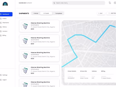 Delivery Service Application using ASP.NET and Mapbox