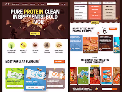 ONE - Protein Bar Landing