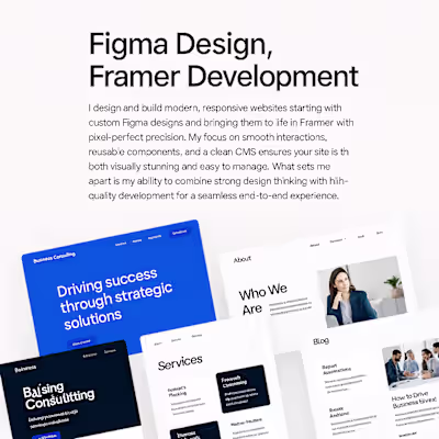 Figma Design to Framer development