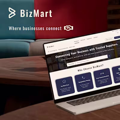 BizMart Landing page design for Business to connect.
