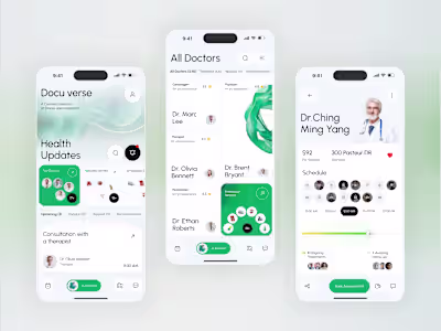 Designed a modern healthcare mobile