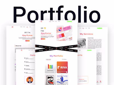 Portfolio Website | UX/UI Design on Behance