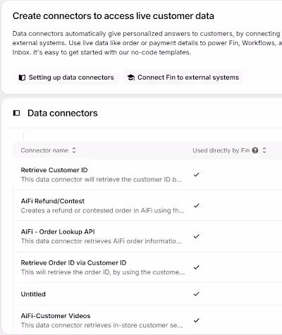 Implemented data connectors between multiple