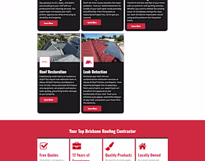 Above All Roof Repair Web Development