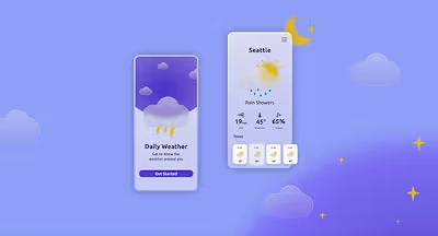 Weather illustrations and icons