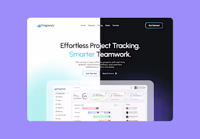 Progressly – Project Management Landing Page