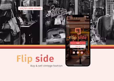 Vintage clothing app. UX/UI case study.