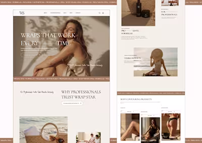 I worked on a luxury wellness and beauty e-commerce website ...
