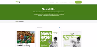 Dynamic Newsletter Page for J'omo