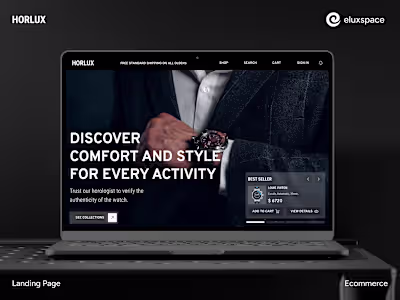 Luxury Watch eCommerce Landing Page Design & Framer Build