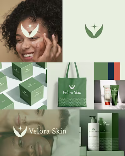 Logo and packaging design for velora skin #skincare (https:/...
