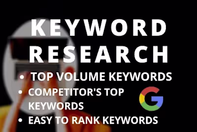 I will do keyword research and competitor analysis