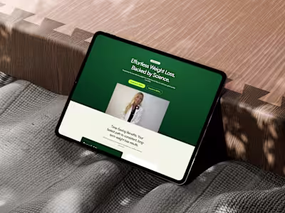 Weigh Loss Landing page creation using Figma & Framer