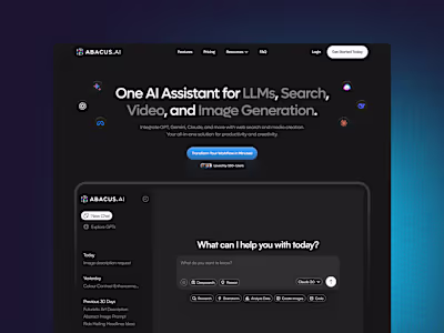 Redesign of Abacus.ai website