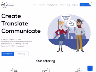 Service-based websites