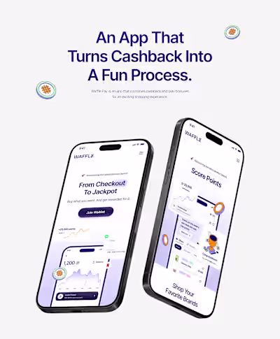 Waffle Pay - UI/UX Design for Fintech Mobile App