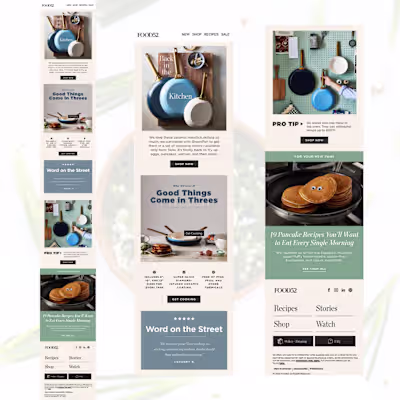 Kitchen & Recipe Email Design – Lifestyle-Driven Campaign wi...