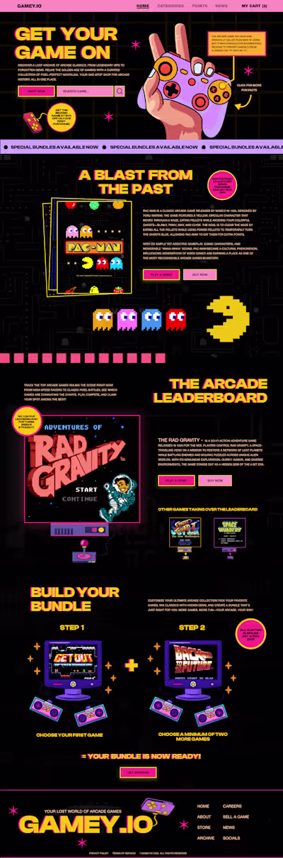 Gamey.io - UI design