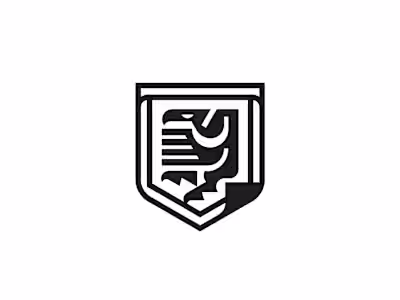 Eagle heraldic bird shield logo captures the spirit of stren...