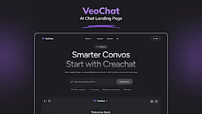 VeoChat- AI Chat Landing Page