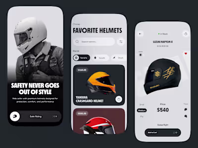 Motorcycle Helmet Store Concept