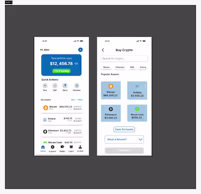 Crypto Wallet App UI Concept A clean and user-friendly crypt...