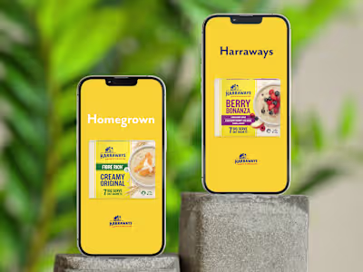 Social Media Graphics for Harraways Oats