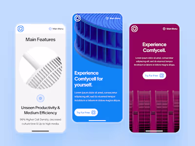biothrust: The Bionic Bioreactor Company | Mobile Layout UIUX