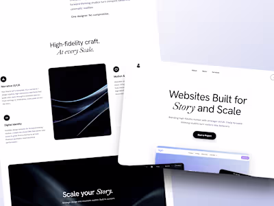 Repositioning for Story & Scale: A Portfolio Redesign