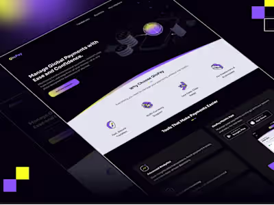 GloPay Home Page Design