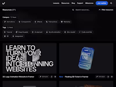Custom CMS filter for Framer University