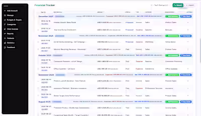 Financial Tracker Desktop Application Development