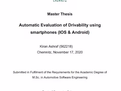 Thesis Dissertation on Automation Evaluation of Drivability