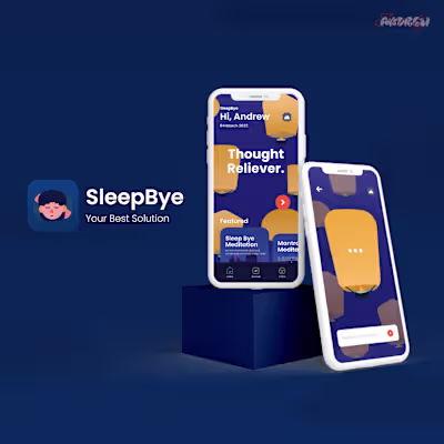 SleepBye | Mobile Sleeping App | UIUX Design