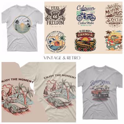 The Classic Vibes with Retro & Vintage T-shirt Designs
