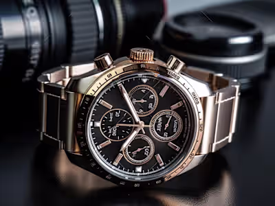 Luxury wristwatch rendering and product animation