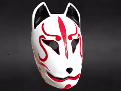 Japanese Kitsune Fox Mask