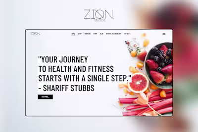Zion Fitness - Modern WordPress Website Design :: Behance
