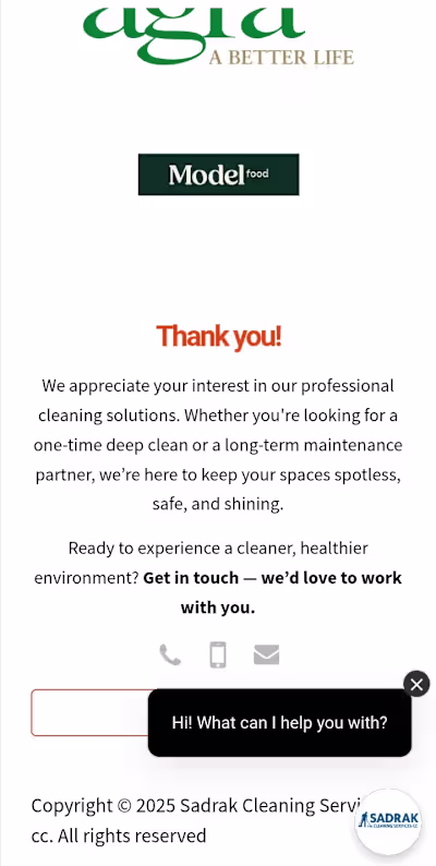 Sadrak Cleaning Services CC 
A